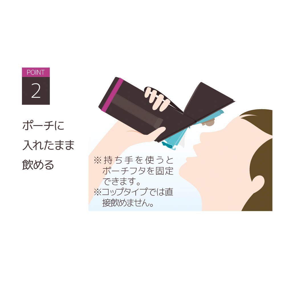 Thermos APG-350 BW My Bottle Pouch with Strap Brown 350-400ml Capacity