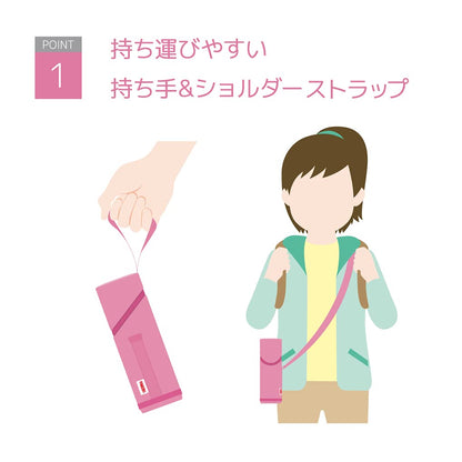 Thermos Pink My Bottle Pouch with Strap for 350-400ml APG-351 Model