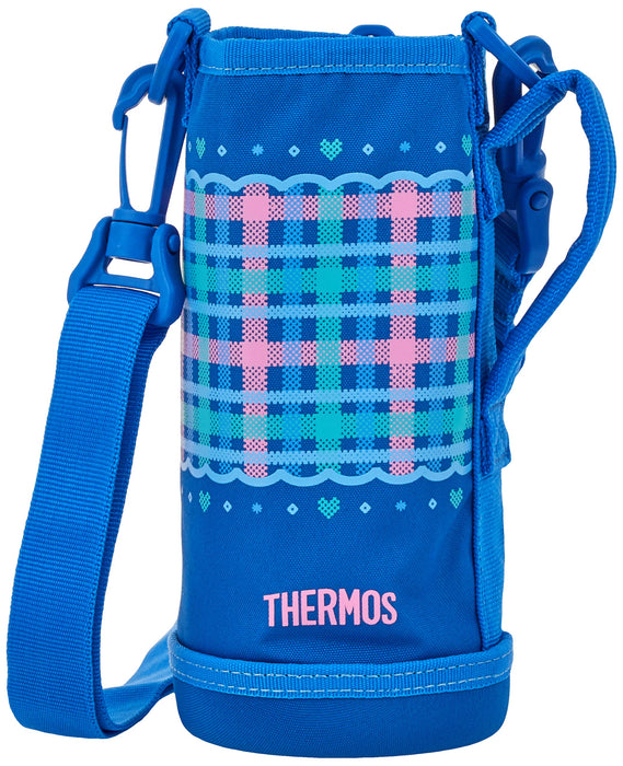 Thermos Replacement Parts 2-Way Bottle Fho-800Wf with Handy Pouch in Check Blue