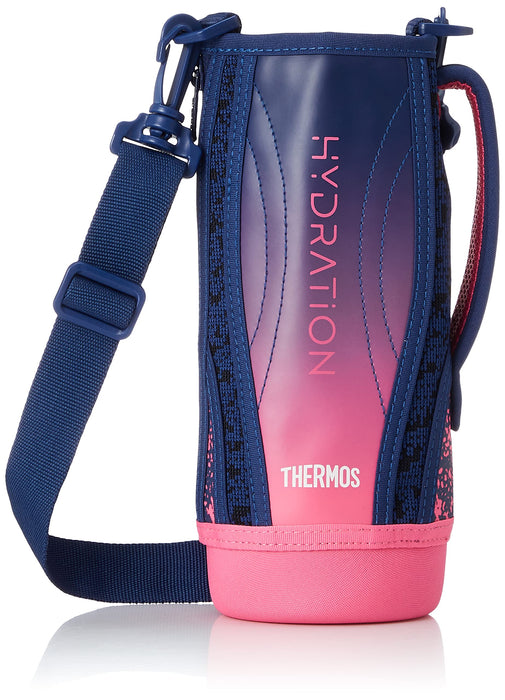 Thermos FHT-1001F Sports Bottle with Handy Pouch in Navy Pink