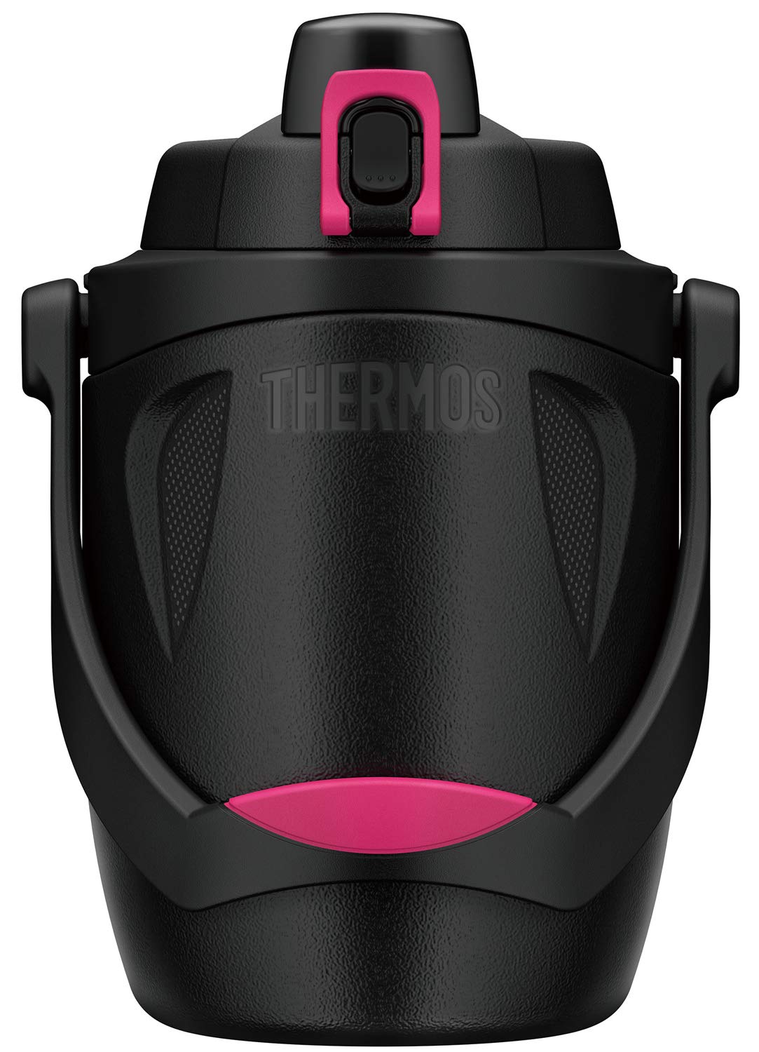 Thermos 1.9L Black Magenta Sports Jug - Durable Plastic Thermos Fph-1900 Bm