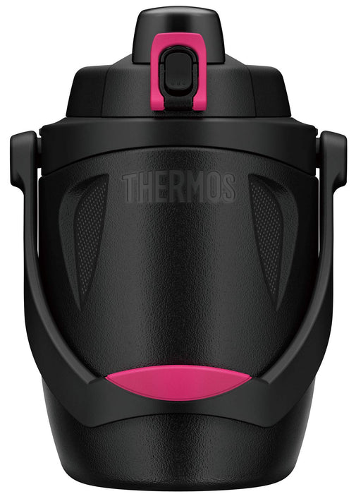 Thermos 1.9L Black Magenta Sports Jug - Durable Plastic Thermos Fph-1900 Bm
