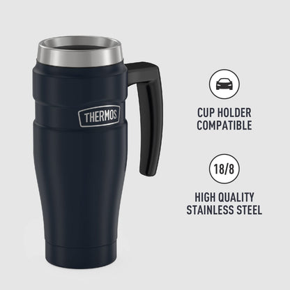Thermos Stainless King 16Oz Vacuum Insulated Travel Mug in Matte Blue
