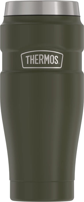 Thermos Stainless King 16Oz Vacuum Insulated Travel Tumbler in Matte Green