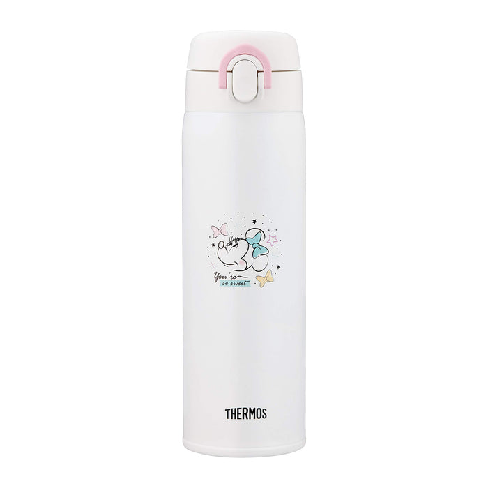 Thermos 迪士尼米妮 500 毫升不鏽鋼燒瓶 - 非常適合沖泡牛奶 粉紅色白色