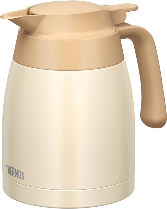 Thermos Ttb-1001 Crw Cream White Stainless Steel 1L Thermal Insulation Tabletop Pot