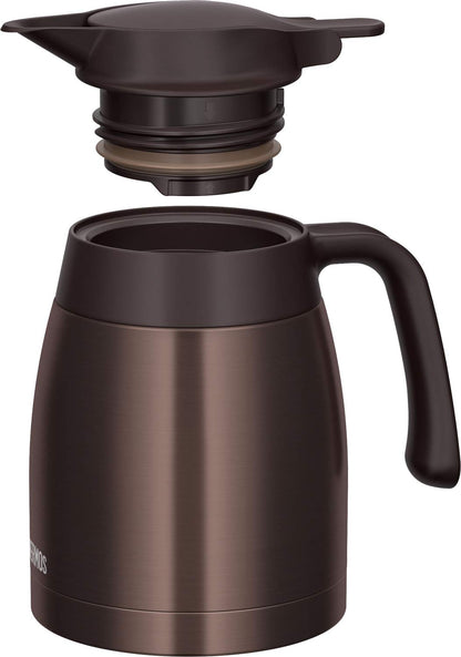 Thermos Dark Brown 1L Stainless Steel Pot Model Ttb-1000 Dbw