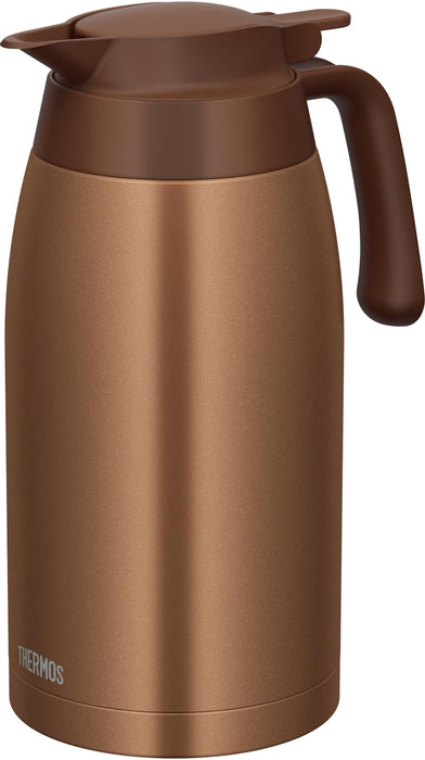 Thermos Brown Gold 2L Stainless Steel Thermal Pot Cold Preservation Flask Ttb-2001 Bwg