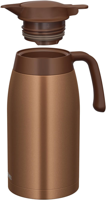 Thermos Brown Gold 2L Stainless Steel Thermal Pot Cold Preservation Flask Ttb-2001 Bwg