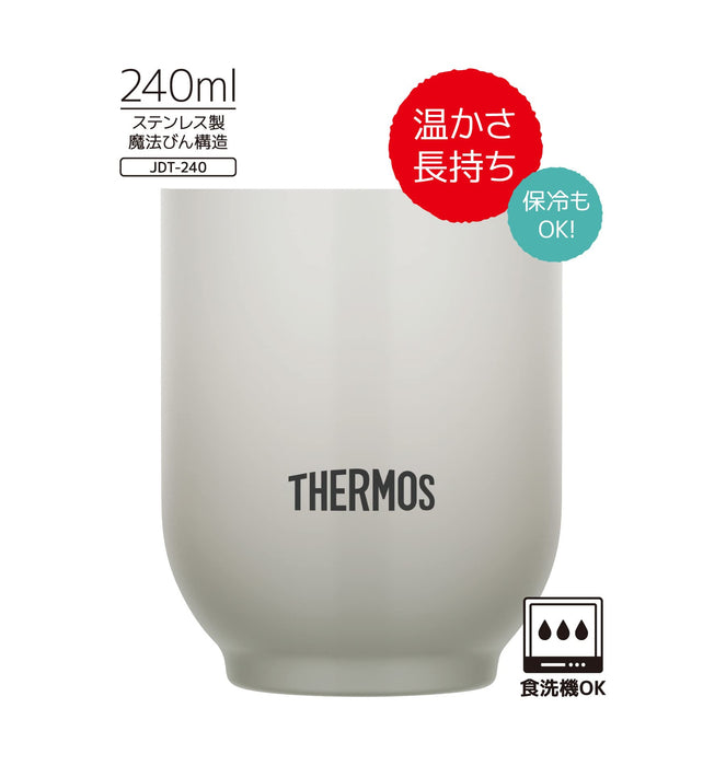 Thermos Light Gray 240Ml Stainless Steel Vacuum Insulated Teacup Jdt-240 Lgy