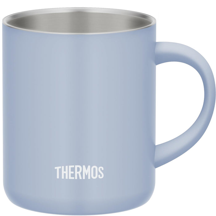 Thermos 350毫升不鏽鋼真空保溫杯灰藍色