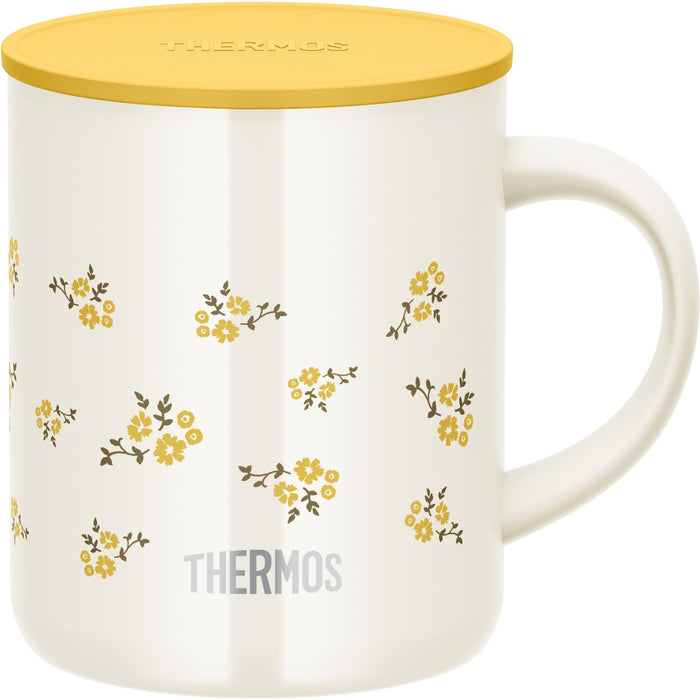 Thermos Jdg-352Ltd Yf Insulated Stainless Steel Mug 350ml - Yellow Flower Design