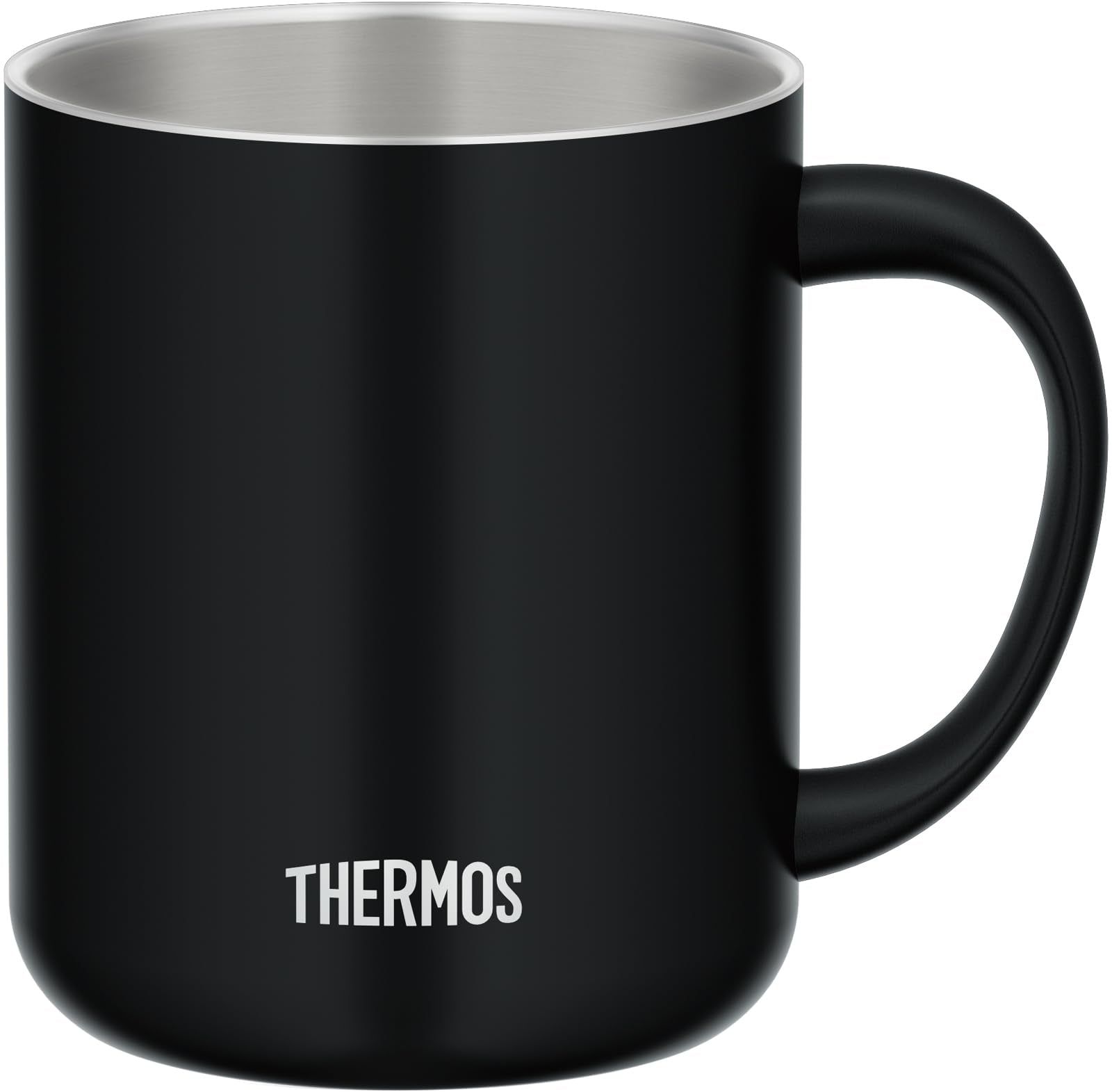 Thermos 450ml Insulated Stainless Steel Vacuum Mug in Smoke Black JDG-452C