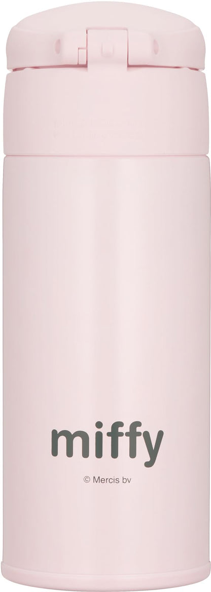 Thermos 350ml Stainless Steel Water Bottle Miffy Design Light Pink