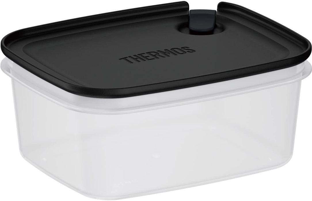 Thermos 600 毫升黑色方形食品储存容器 Kc-Sa600 Bk