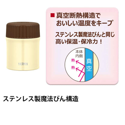 Thermos JBU-380 White Vacuum Insulated Thermal Lunch Jar 380ml Capacity