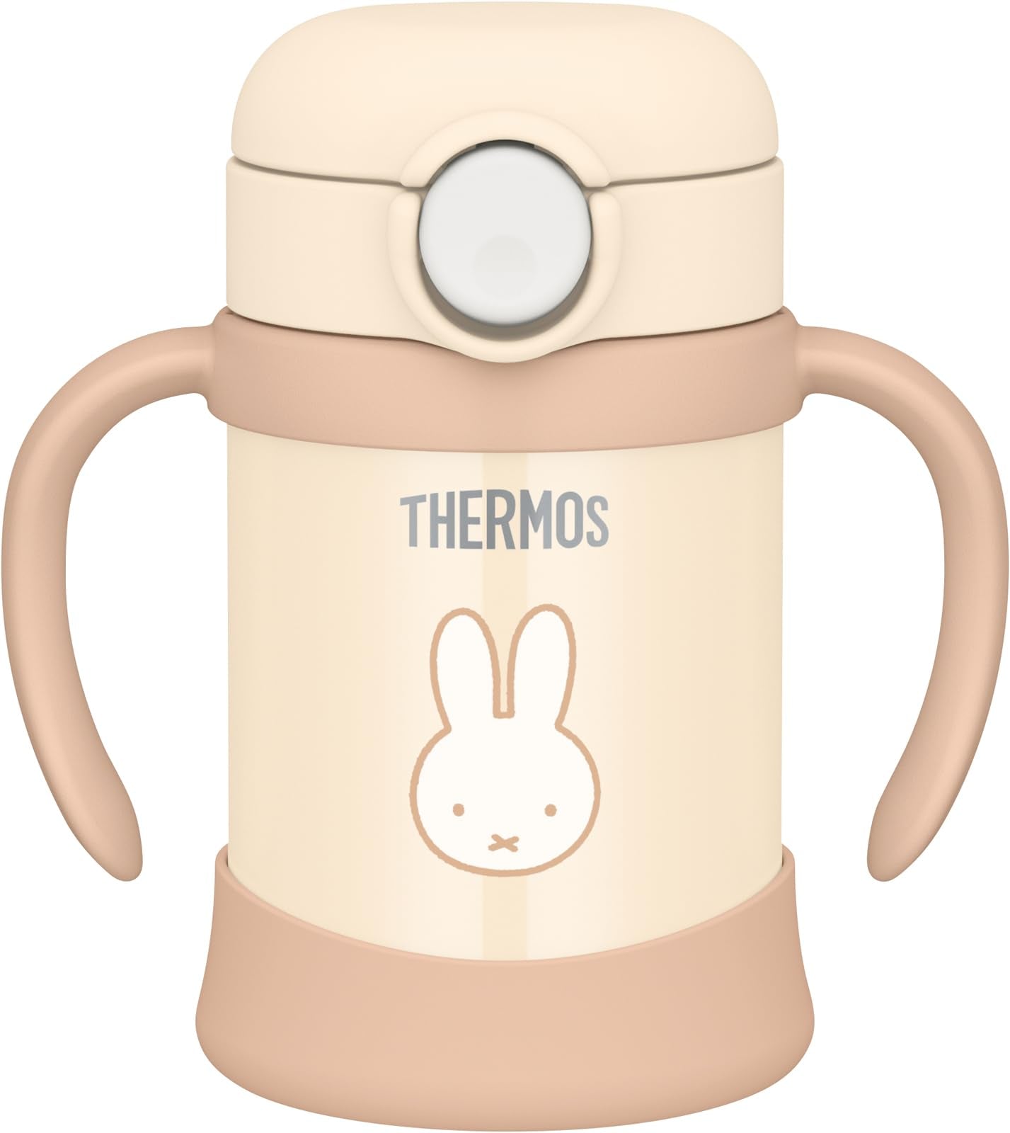 Thermos Miffy Vacuum Baby Straw Mug 250Ml Cream with Spout for Cold Drinks