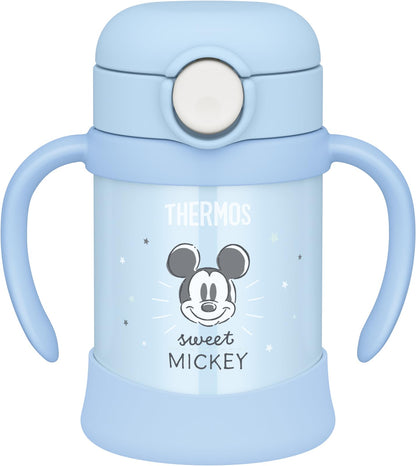 Thermos Disney Mickey Mouse Vacuum Baby Straw Mug 250ml Pastel Blue