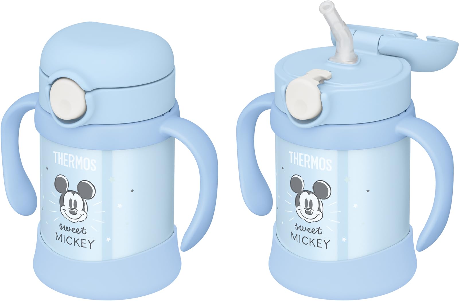 Thermos Disney Mickey Mouse Vacuum Baby Straw Mug 250ml Pastel Blue