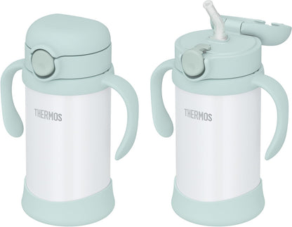 Thermos Vacuum Baby Straw Mug 350Ml Mint Keeps Drinks Cold FJT-350 Mnt