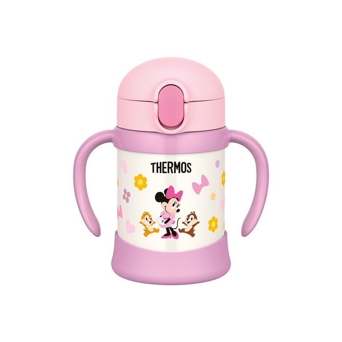Thermos Baby Straw Mug Fhv-250Ds - Vacuum Flask in Light Pink for Babies 9 Months+