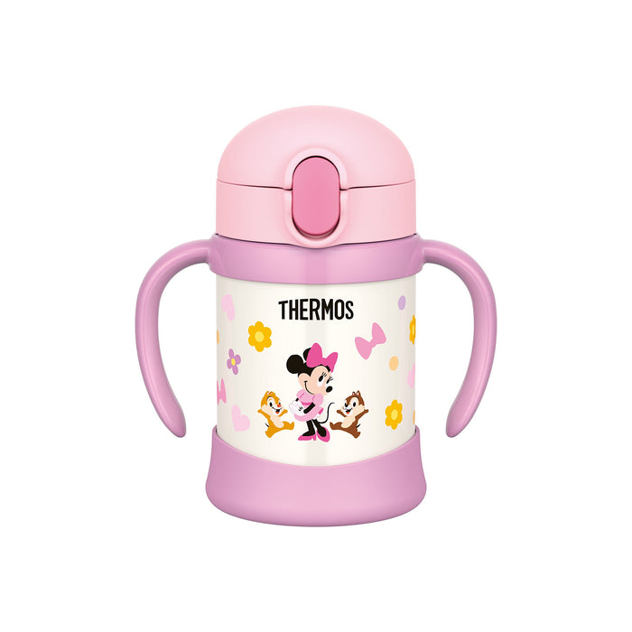 Thermos 嬰兒吸管杯 Fhv-250Ds - 淺粉紅色保溫瓶，適合 9 個月以上嬰兒