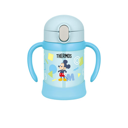 Thermos Mickey Baby Straw Mug Vacuum Flask 250ml Blue - Fjl-250Ds