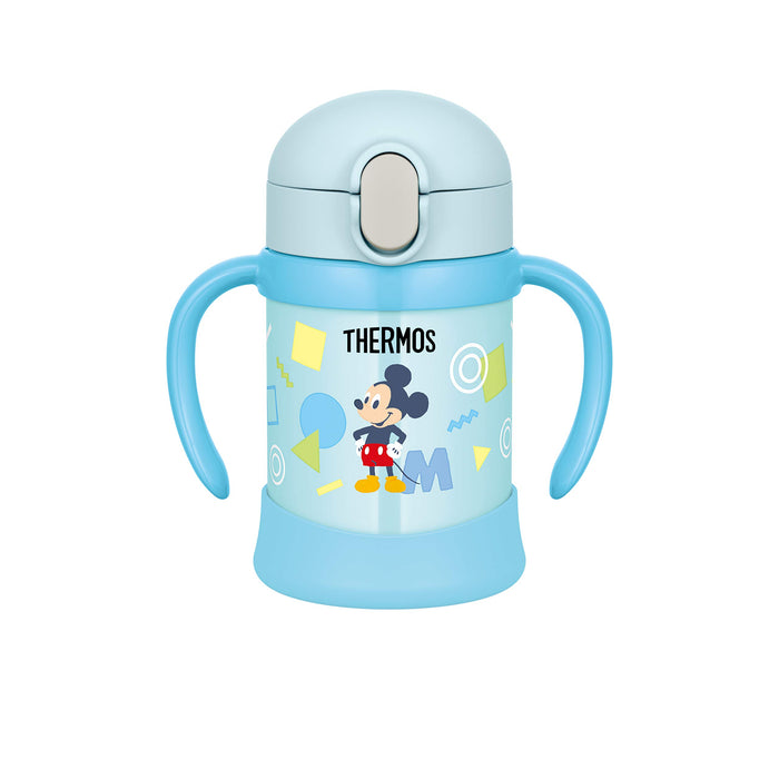 Thermos Mickey Baby Straw Mug Vacuum Flask 250ml Blue - Fjl-250Ds
