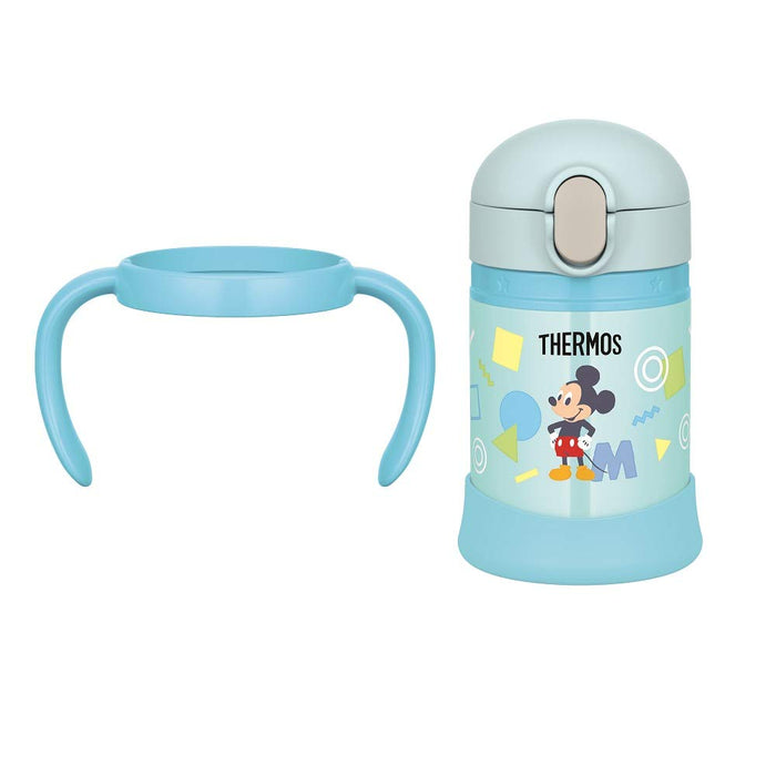 Thermos Mickey Baby Straw Mug Vacuum Flask 250ml Blue - Fjl-250Ds