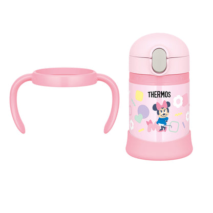 Thermos Minnie 250ml Vacuum Flask Baby Straw Mug in Pink Fjl-250Ds