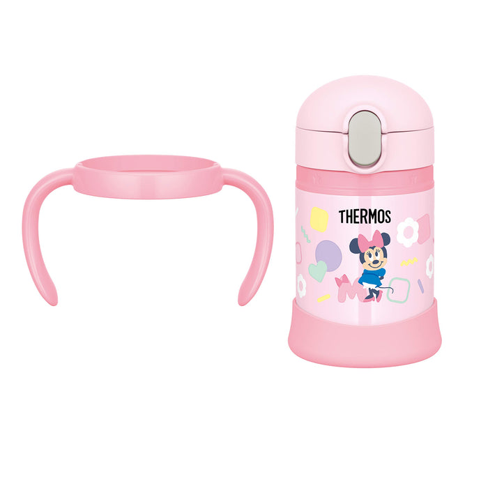 Thermos Minnie 250ml Vacuum Flask Baby Straw Mug in Pink Fjl-250Ds
