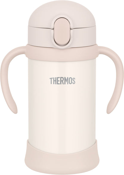 Thermos Beige Vacuum Flask Fjl-350 350ml Baby Straw Mug