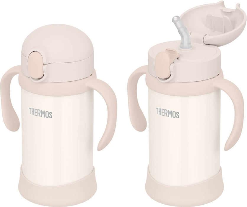 Thermos Beige Vacuum Flask Fjl-350 350ml Baby Straw Mug