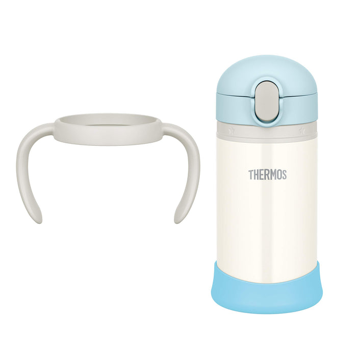 Thermos 350ml Vacuum Flask Baby Straw Mug in Blue and White