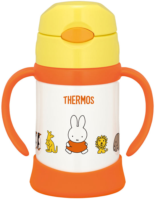 Thermos 婴儿吸管杯 250ml 真空隔热防漏适合 9 个月及以上婴儿 - 黄色