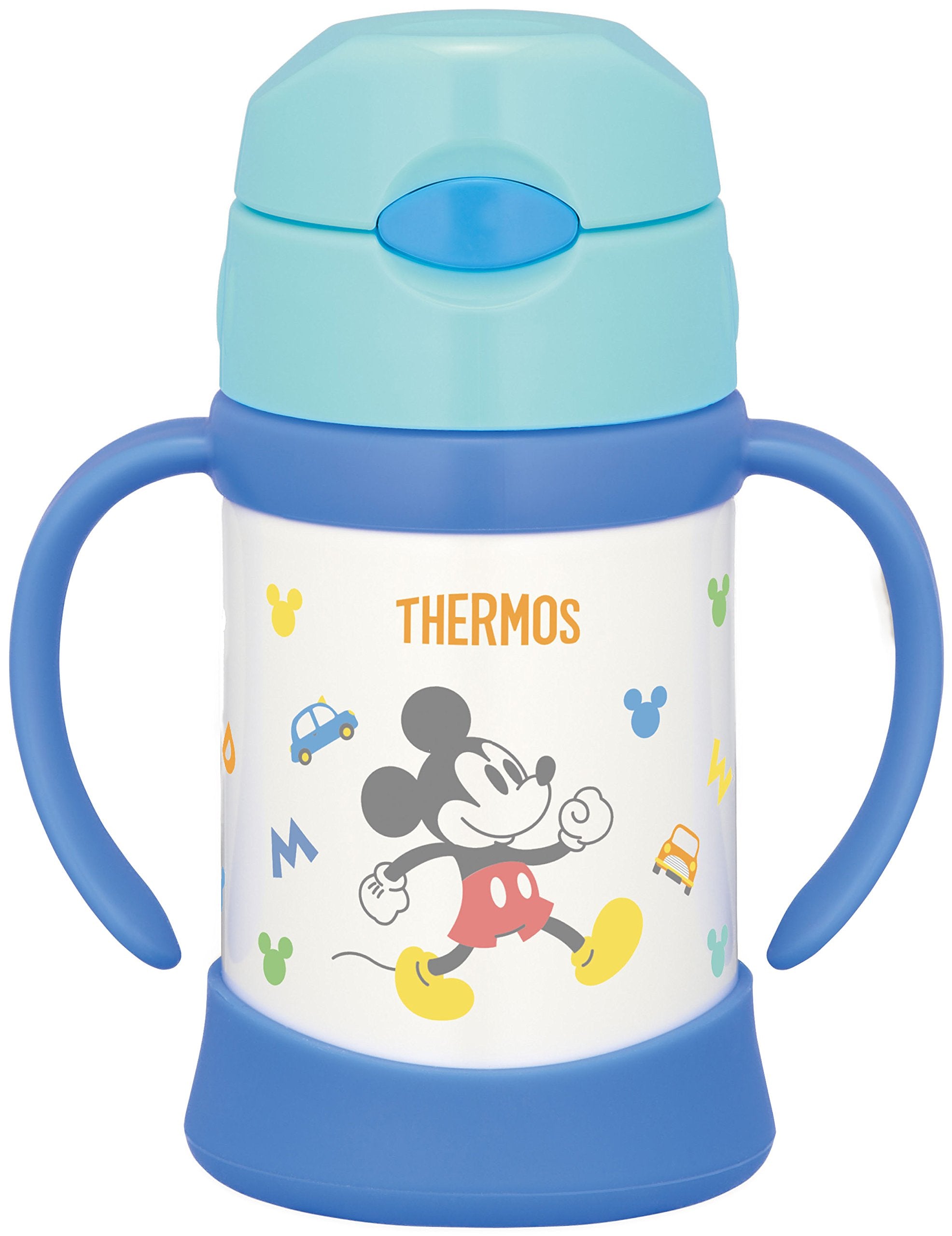 Thermos Mickey Light Blue Vacuum Insulated Baby Straw Mug for 9 Months and Up