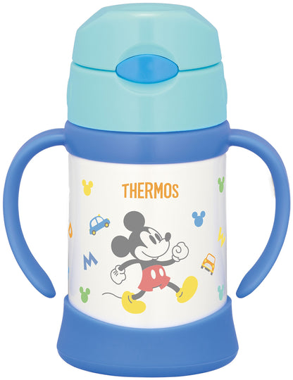 Thermos Mickey Light Blue Vacuum Insulated Baby Straw Mug for 9 Months and Up