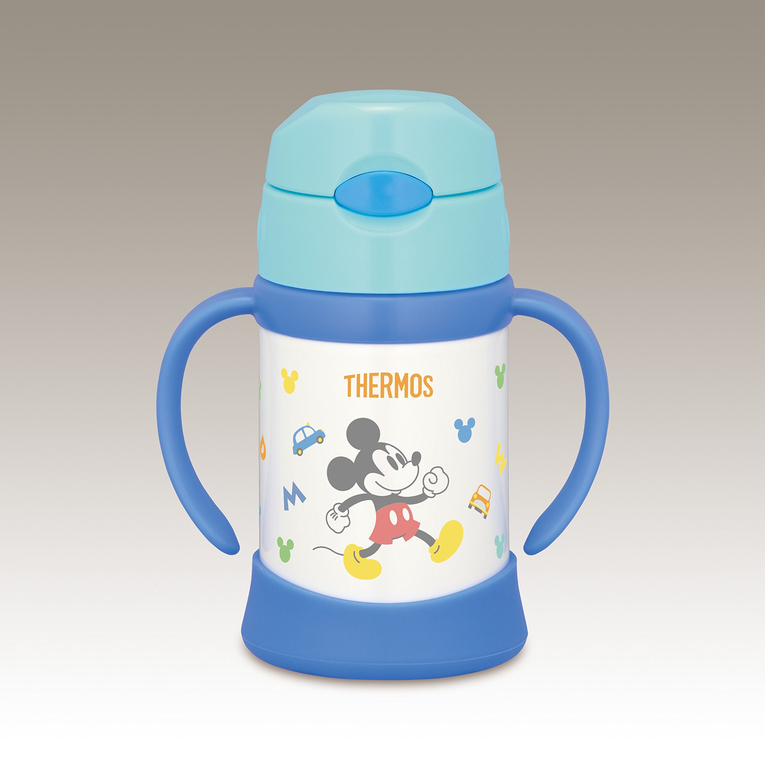 Thermos Mickey Light Blue Vacuum Insulated Baby Straw Mug for 9 Months and Up
