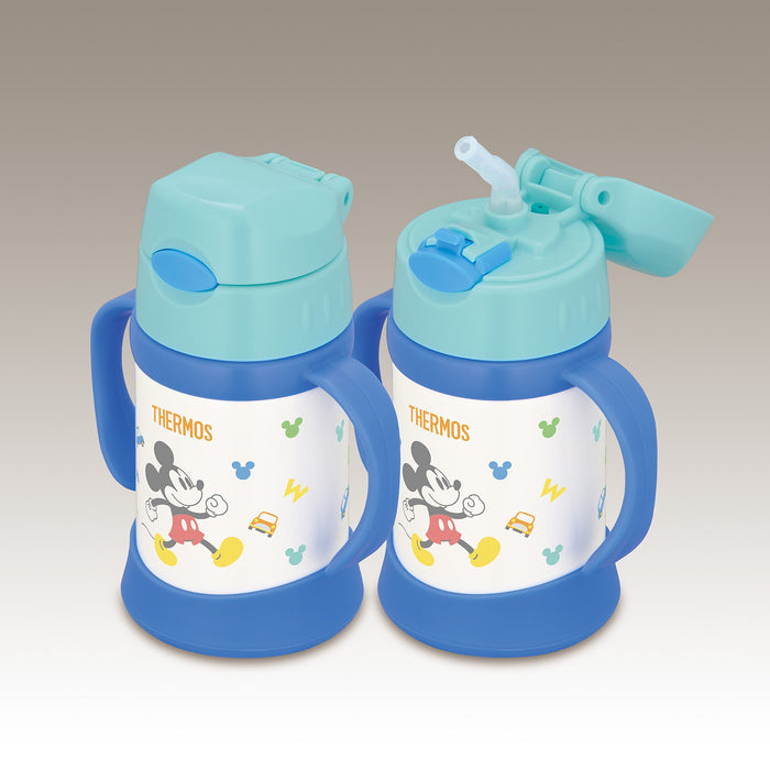 Thermos Mickey Light Blue Vacuum Insulated Baby Straw Mug for 9 Months and Up