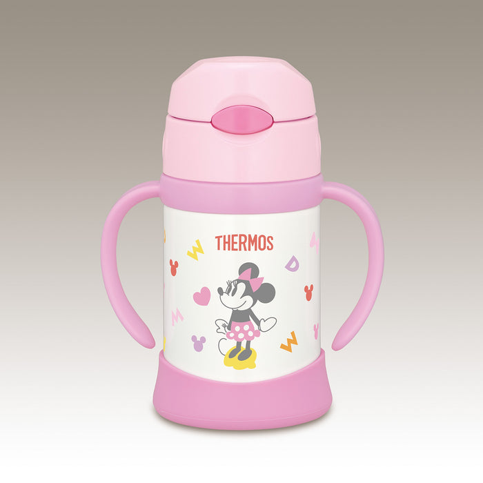 Thermos Light Pink Vacuum Insulated Baby Straw Mug Minnie For 9+ Months