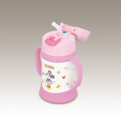 Thermos Light Pink Vacuum Insulated Baby Straw Mug Minnie For 9+ Months