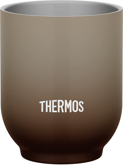 Thermos Brand 240ml Brown Vacuum Insulated Teacup Model JDT-240 BW