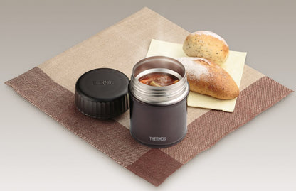 Thermos 0.38L Black Vacuum Insulated Food Container Jbi-381 Bk