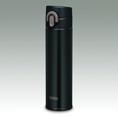 Thermos 0.4L Matte Black Vacuum Insulated Mobile Mug - One Touch Open Type