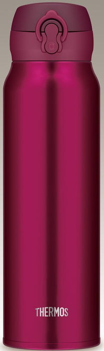 Thermos 0.75L Ruby Red Vacuum Insulated Mobile Mug - One-Touch Open Type