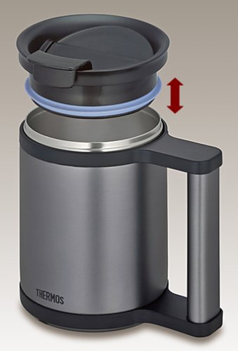 Thermos 280ml Black Vacuum Insulated Mug JCP-280C - Compact and Portable