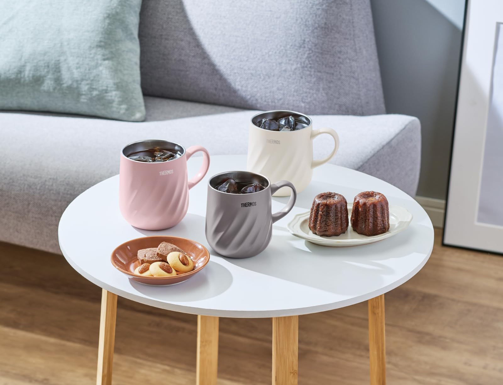 Thermos Vacuum Insulated Mug 350Ml Ivory Dishwasher Safe Hot Cold Drinks