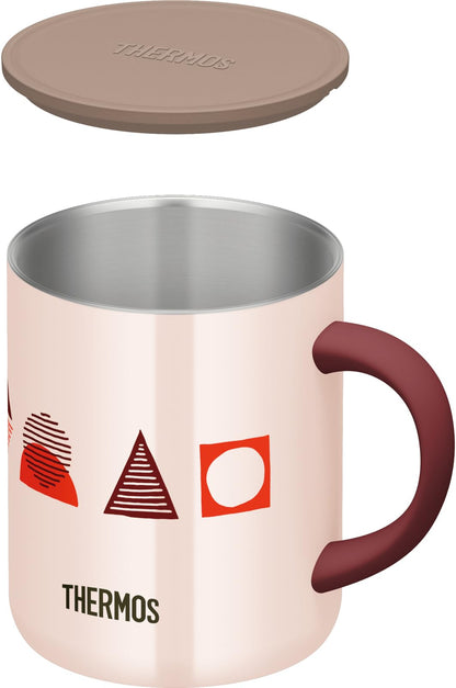 Thermos 350ml Vacuum Insulated Mug in Pink Pattern JDG-352Ltd P-PTN