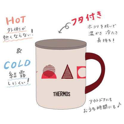 Thermos 350ml Vacuum Insulated Mug in Pink Pattern JDG-352Ltd P-PTN