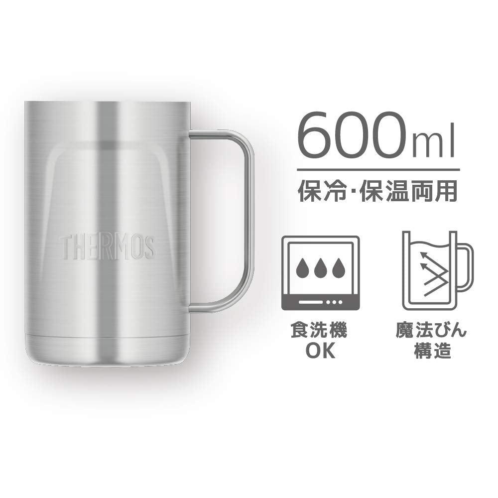 Thermos Stainless Steel 600Ml Vacuum Insulated Mug 2 Pack Jdk-600 S2